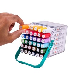Apple Barrel Multi-Surface Paint Pens Deluxe Studio Set, Medium Tip, 36 Piece