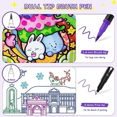 Coloring Art Paint Fine Felt Tips Fineliner Draw Color Pens Porous Point Markers