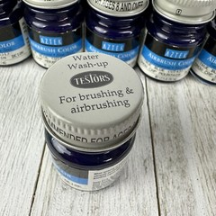RARE Vintage Aztek Testors Airbrush Paint True Blue Snow Cap Mountain Lot 1/2 oz