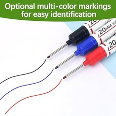 Long Head Deep Hole Marker Pens 15PCS Long Nib Marker 20Mm Quick Dry Waterproof