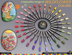 28 Wildflower Colors Acrylic Paint Pens Studio Color Series Markers Set 3Mm Medi
