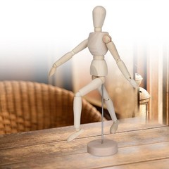 Wood Artist Drawing Manikin Articulated Mannequin With Base And Flexible Body