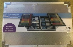 Artist’s Loft Metal All-Media 126Pc Art Set Paints Pencils Pastels Brushes Paper
