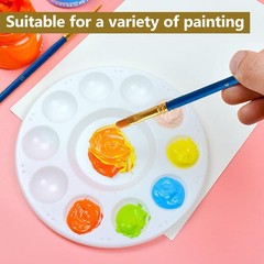 Paint Brushes Palette Set, 10pcs Nylon Hair Brushes and 1pcs Plastic Paint