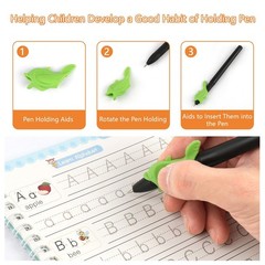 Reusable Grooved Handwriting Book for Kids Age 3-5, Writing Practice Book