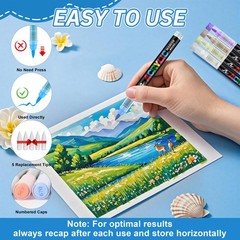 Guangna Acrylic Paint Markers Brush Tip, 72 1 Count (Pack of 72), Multicolor