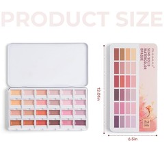 24 Color Watercolor Paint Set Semi Solid Professional Artist Paints Terracotta