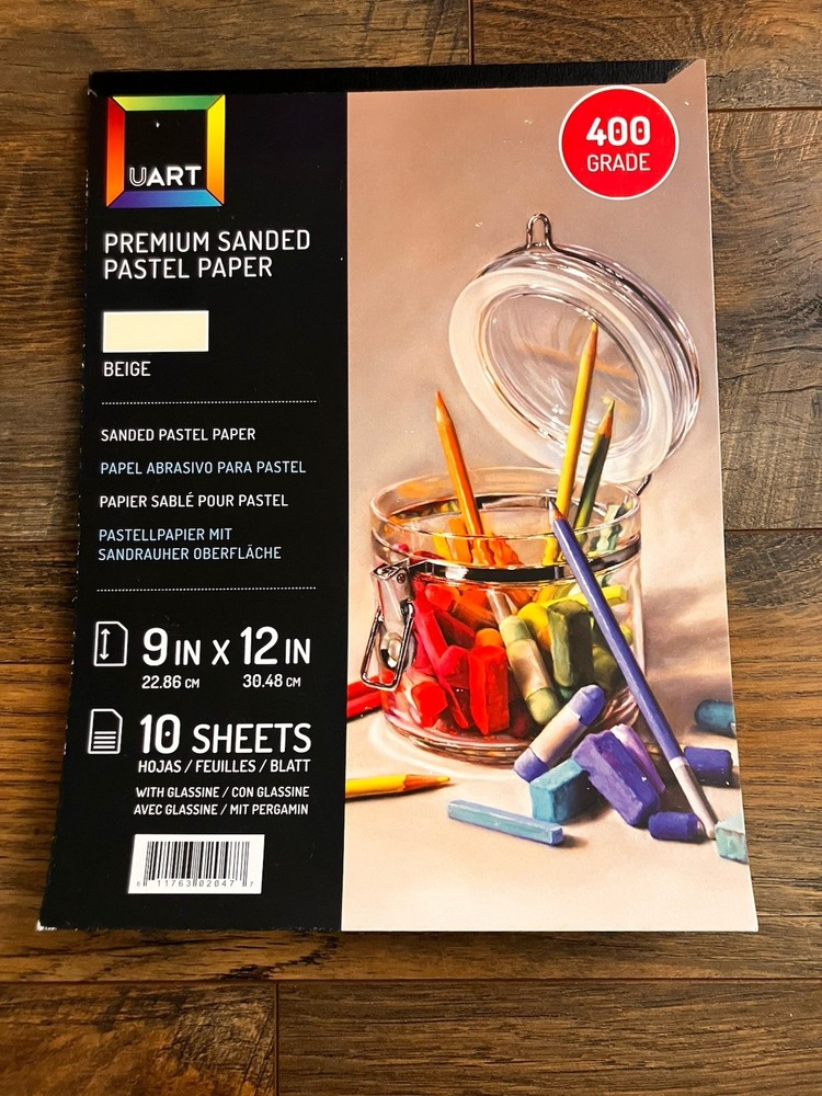 Uart Premium Sanded Pastel Paper 9×12 10 Sheets 400 Grade Beige