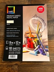 Uart Premium Sanded Pastel Paper 9×12 10 Sheets 400 Grade Beige