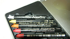 Cretacolor 10 Piece Aquastic Set ~ Water-Soluble Oil Pastels In Tin Case Unused