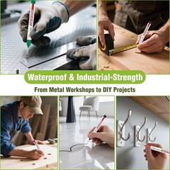 Versatile Long Nib Markers 8pcs Waterproof for DIY Projects and Fabrication