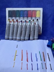 Vtg Sanfords Deluxe Felt Tip 8 Multicolor Markers Box Set Potent Smell No 10078