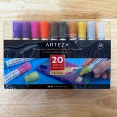 ARTEZA 20 Color Craft Acrylic Markers Premium Set, Set of 20 New Sealed