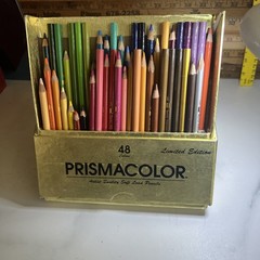 Vintage Gold Box Prismacolor Limited Edition Berol Colored Pencils USA