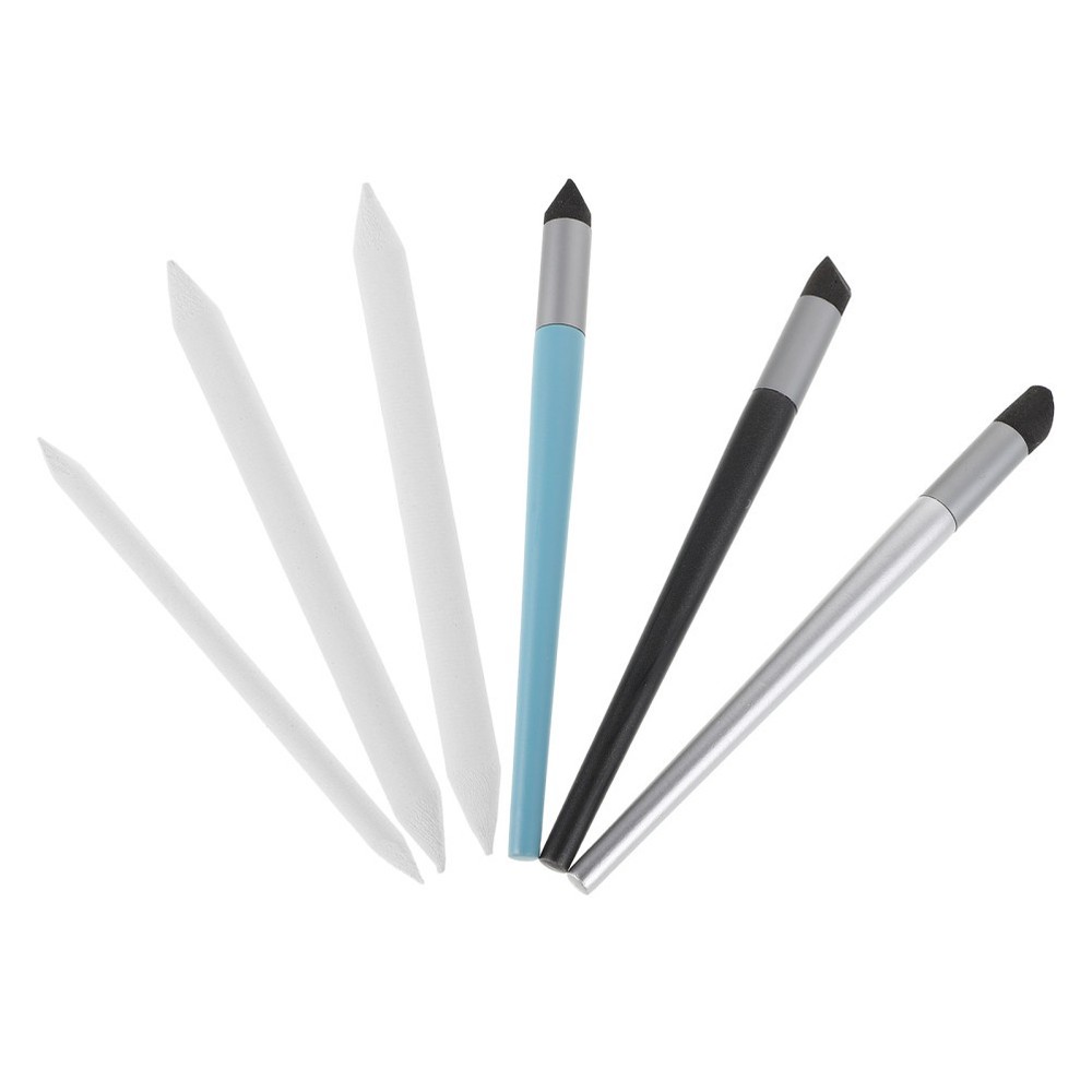 6 Pcs Small Paint Brush Soft Pastel Blending Tools Artist Brushes Shading