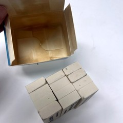 SANFORD MAGIC RUB 1954 BOX OF 12 ERASERS NON-SMUDGE NON-ABRASIVE WHITE Sticky