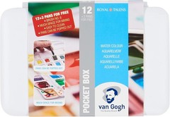 Brilliant 12-Half Pan Watercolor Set & 3 Bonus Colors – Easy Mixing, Fast Drying
