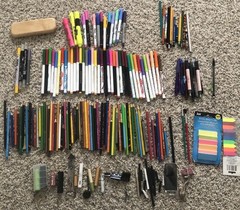 Huge Art Supplies Lot -Markers, Pencils, Pens, Sharpies, Colored Pencils & More…