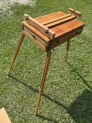 Mabef M22 Art Easel with Tray Made In Italy Oil Paintings Wood Folding Portable