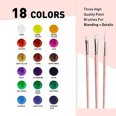 HIMI Gouache Paints Set, 18 Colors, 30g, jelly gouache paint set, Non Toxic P…