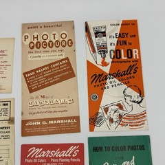 Vintage Marshalls Photo Oil Colors Movie Prop / Display With Paperwork 60s