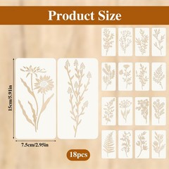 Stencils for Painting on Wood, Reusable 20cm x 15cm (7.87inch x 5.91inch)
