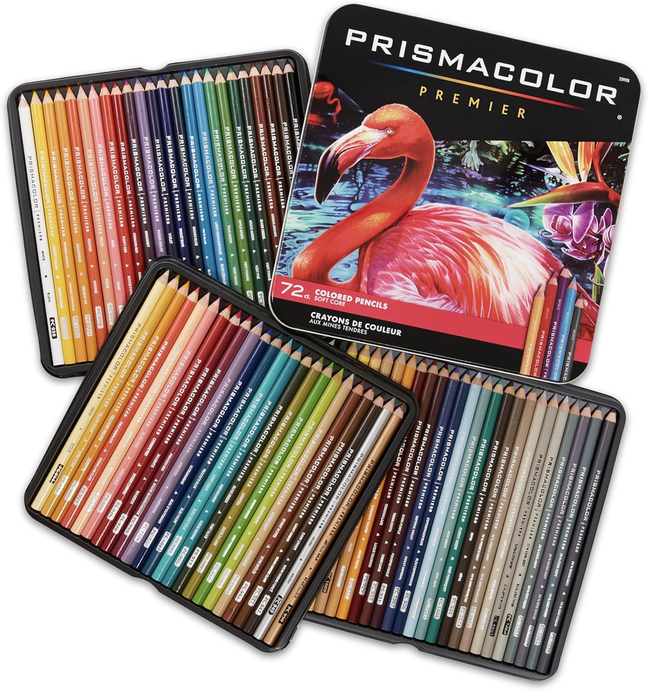 Prismacolor Premier Colored Pencils, Soft Core, Assorted Colors, 72 Count