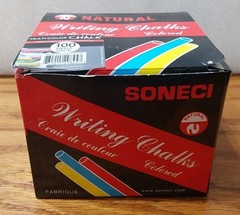 Soneci Natural Multi Color Writing Chalk Mega Pack 100pc Yellow Pink Blue Green