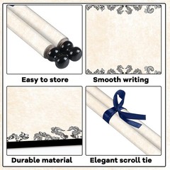 gisgfim 6Pcs Blank Paper Scrolls Small Vintage 15-3/4 inches, Colorful