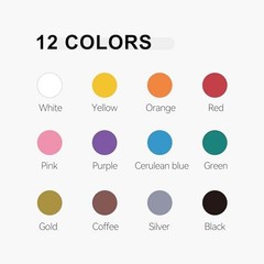 Fine and Brush Dual-tip Acrylic Paint Marker Pen Set for Canvas Rock 12 Colors