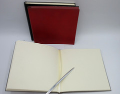 Graphic Image 6×6″ Sketchbook Leather Soft Cover Archival Quality Paper BLACK