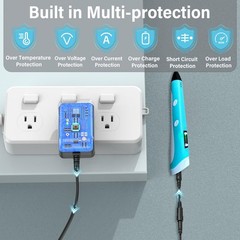 5V 3D Printing Pen Charger with SCRIB3D Pen Power Cord AC DC Adapter for SCRI…