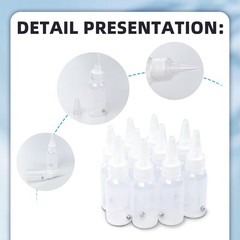 10Pcs Paint Bottle, 30ml Empty Airbrush Bottles with Scale, Plastic Airbrush …