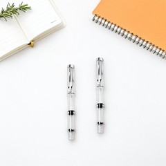 8pcs Fountain Ink Brush Pen Refillable Piston Filling Fountain With Flexible Tip