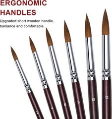 Kolinsky Watercolor Brush Set Pure Kolinsky Sable Hair Pointed round Art Paintbr