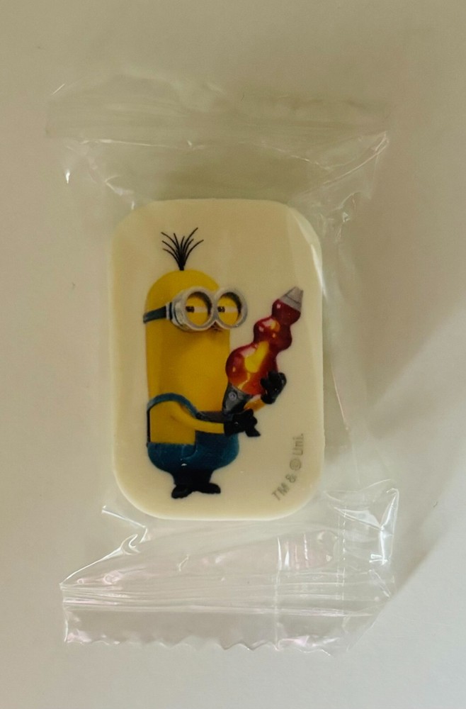 MINIONS Despicable Me Kevin MINI ERASER 3x2cm Brand New & Sealed Fast Postage
