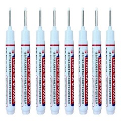 8Pcs/Set 20Mm Deep Hole Long Nib Head Markers for Metal Perforating Pen