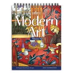 Modern Art, Volume II Spiral Bound Adult Coloring Book for , 50 Drawings Insp…