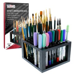 96 Hole Black Marker Holder Easy Assembly Organizer for Art Supplies