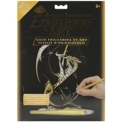 Gold Foil Engraving Art Kit 8″X10″-3 Headed Dragon