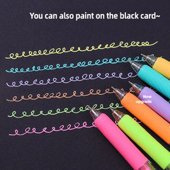 LANGUO 90/6 Colors Large Capacity Press Acrylic Gel Pen 1.0Mm Writing Pen Painti