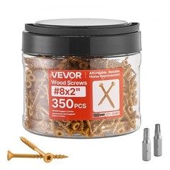 Wood Screws 350 PCS, #8 x 2-Inch Anti-Rust Coated, Exterior Deck Screw Torx/…