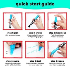 Washable Neon Chalk Markers for Cars & Glass – 10 Non-Toxic Pens, Jumbo Tip