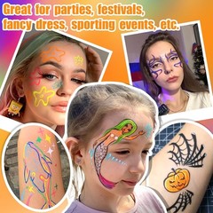 18 Colors Face Painting Markers – Water Resistant, Sweatproof, 18