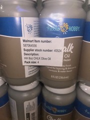 12 Bottles Of Hello Hobby Chalk Acrylic Paint 8 fl oz – Olive Oil Opaque Matte