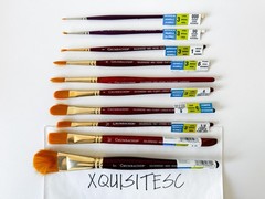 10 NEW Grumbacher Goldenedge Toray Wash Watercolor Brush Synthetic Bristles