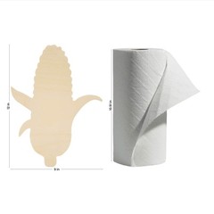 Corn on the Cob Wood Cutout 12″x9″, Unfinished for Autumn Crafts | Woodpeckers
