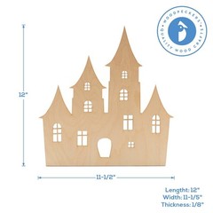 Haunted House Unfinished Wood Cutout 12″, Halloween Decor/Craft | Woodpeckers
