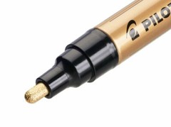Pilot Super Color Metallic Paint Marker Pen Permanent Gold Silver White Pen NEW