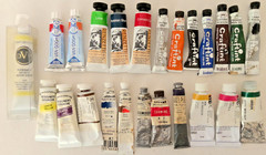 Watercolor Paints Lot of 21+ Winsor Newton Craftint Renzetti HWC Used Partials